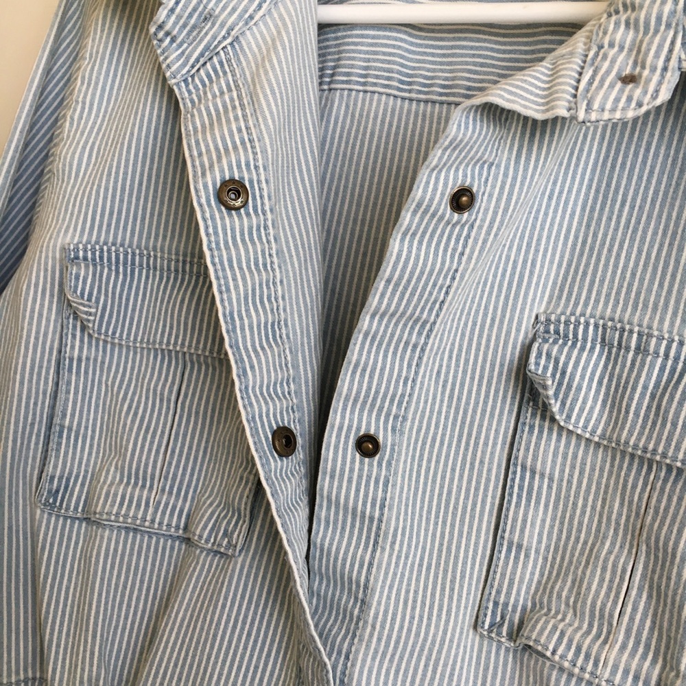 Universal Thread Pinstriped Utility Jacket - image 3